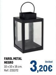 Oferta de Farol Metal Negro por 3,2€ en Makro