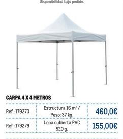 Oferta de Carpa Profesional Plegable Serie Galh Carpa 4x4 Metros por 155€ en Makro