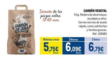 Oferta de Carbón vegetal por 6,79€ en Makro