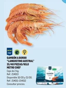 Oferta de Metro Chef - Gambón A Bordo "Langostino Austral" en Makro