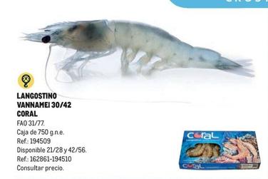 Oferta de Coral - Langostino Vannamei en Makro