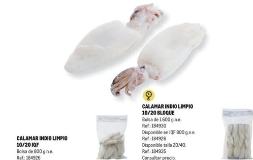 Oferta de Calamar Indio Limpio 10/20 IQF en Makro