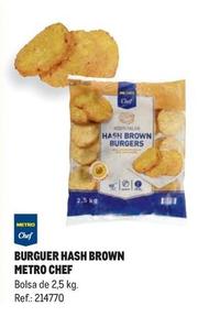 Oferta de Metro Chef - Burguer Hash Brown en Makro