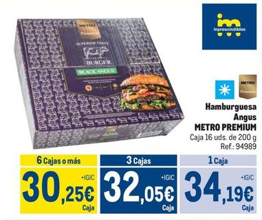 Oferta de Metro Premium - Hamburguesa Angus por 34,19€ en Makro