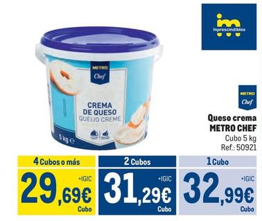 Oferta de Crema de queso por 32,99€ en Makro