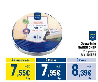 Oferta de Makro Chef - Queso Brie por 8,39€ en Makro