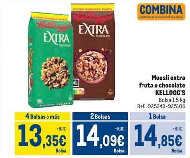 Oferta de Kellogg's - Muesli Extra Fruta O Chocolate por 14,85€ en Makro