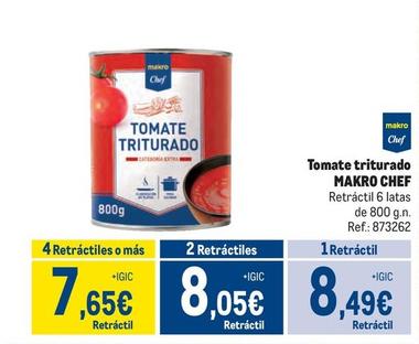 Oferta de Makro Chef - Tomate Triturado por 8,49€ en Makro