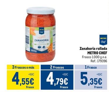 Oferta de Metro Chef - Zanahoria Rallada por 5,35€ en Makro