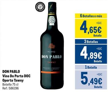 Oferta de Don Pablo - Vino Do Porto DOC Oporto Tawny por 5,49€ en Makro
