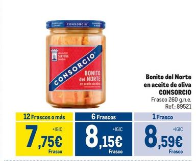 Oferta de Consorcio - Bonito Del Norte En Aceite De Oliva por 8,59€ en Makro