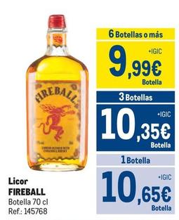 Oferta de  Fireball - Licor por 10,65€ en Makro