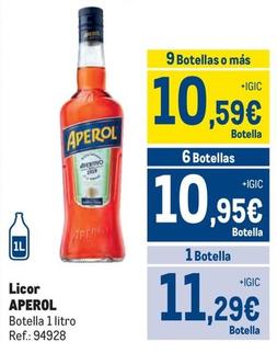 Oferta de Aperol - Licor por 11,29€ en Makro