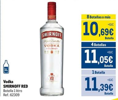 Oferta de Smirnoff - Vodka Red por 11,39€ en Makro