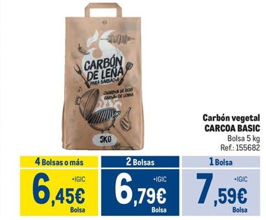 Oferta de Carcoa Basic - Carbón Vegetal  por 7,59€ en Makro