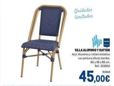 Oferta de Silla Aluminio Y Rattán por 45€ en Makro