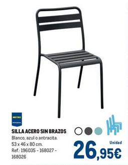 Oferta de Silla Acero Sin Brazos por 26,95€ en Makro