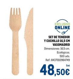 Oferta de Set De Tenedor Y Cuchillo Vasomadrid por 48,5€ en Makro