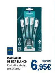 Oferta de Marcador De Tiza Blanco por 6,95€ en Makro