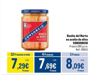 Oferta de Consorcio - Bonito Del Norte En Aceite De Oliva por 8,09€ en Makro