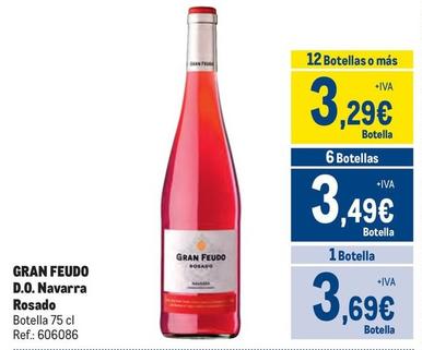 Oferta de Gran Feudo - D.O. Navarra Rosado por 3,69€ en Makro