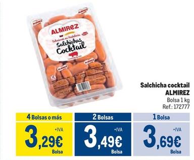Oferta de Almirez - Salchicha Cocktail por 3,69€ en Makro