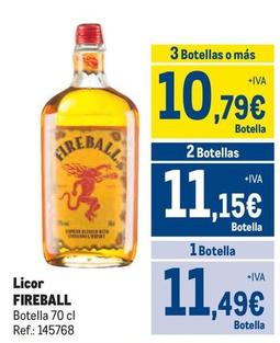 Oferta de Fireball - Licor por 11,49€ en Makro