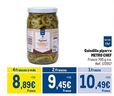 Oferta de Metro Chef - Guindilla Piparra por 10,49€ en Makro
