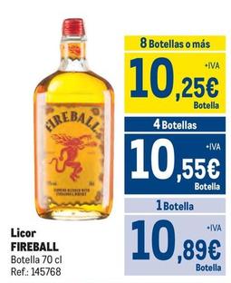 Oferta de Fireball - Licor por 10,89€ en Makro