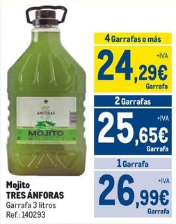 Oferta de Tres Anforas - Mojito por 26,99€ en Makro