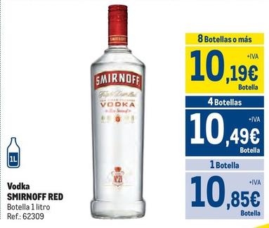 Oferta de Smirnoff - Vodka Red por 10,85€ en Makro