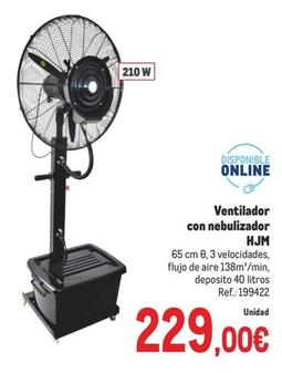 Oferta de Hjm - Ventilador Con Nebulizador por 229€ en Makro