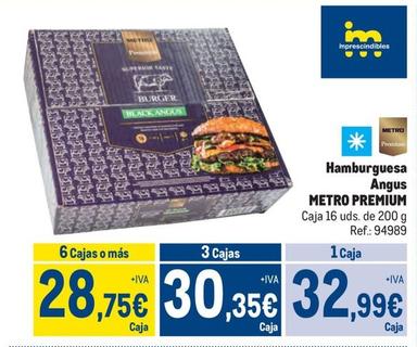 Oferta de Metro Premium - Hamburguesa Angus  por 32,99€ en Makro