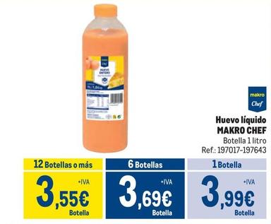 Oferta de Makro Chef - Huevo Líquido  por 3,99€ en Makro
