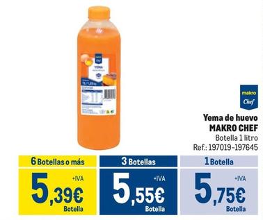 Oferta de Makro Chef - Yema De Huevo por 5,75€ en Makro