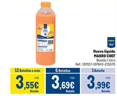 Oferta de Makro - Huevo Liquido por 3,99€ en Makro