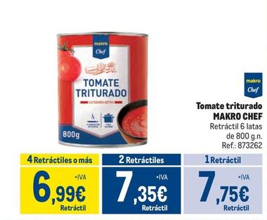 Oferta de Makro Chef - Tomate Triturado por 7,75€ en Makro
