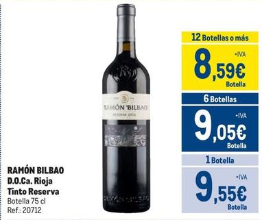 Oferta de Ramón Bilbao - D.O.Ca. Rioja Tinto Reserva por 9,55€ en Makro