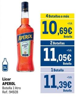Oferta de Aperol - Licor por 11,39€ en Makro