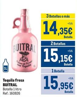 Oferta de Buitral - Tequila Fresa por 15,95€ en Makro