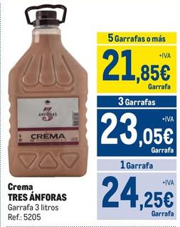 Oferta de Tres Anforas - Crema por 24,25€ en Makro