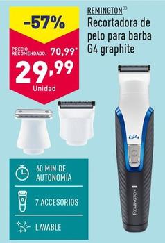 Oferta de Remington - Recortadora De Pelo Para Barba G4 Graphite por 29,99€ en ALDI