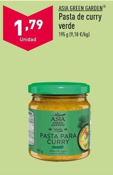 Oferta de Asia Green Garden - Pasta De Curry Verde por 1,79€ en ALDI