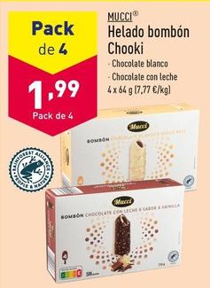Oferta de Mucci - Helado Bombón Chooki por 1,99€ en ALDI
