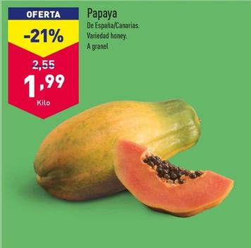 Oferta de Papaya por 1,99€ en ALDI