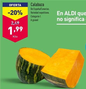 Oferta de Calabaza por 1,99€ en ALDI