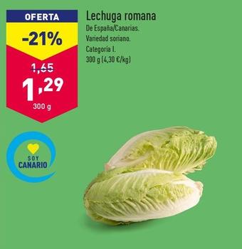 Oferta de Lechuga Romana por 1,29€ en ALDI