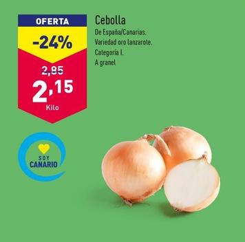 Oferta de Cebolla por 2,15€ en ALDI