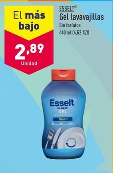 Oferta de  Esselt - Gel Lavavajillas por 2,89€ en ALDI