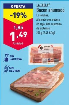 Oferta de La Tabla - Bacon Ahumado por 1,49€ en ALDI